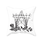 The House of Twigs - White Throw Pillows