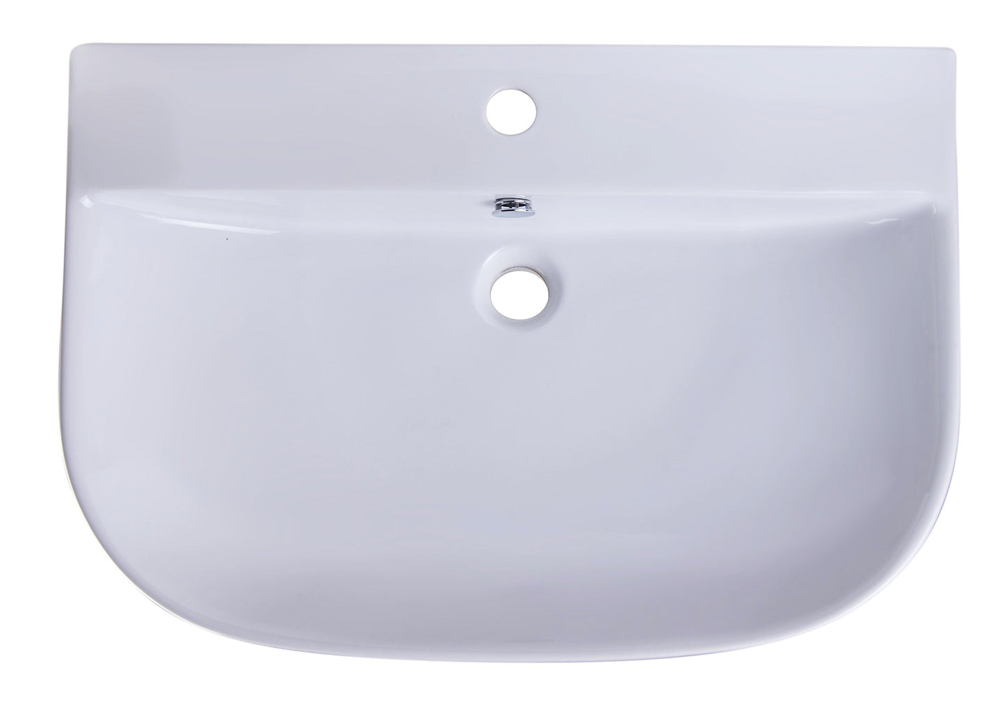 ALFI brand  AB112  28" White D-Bowl Porcelain Wall Mounted Bath Sink