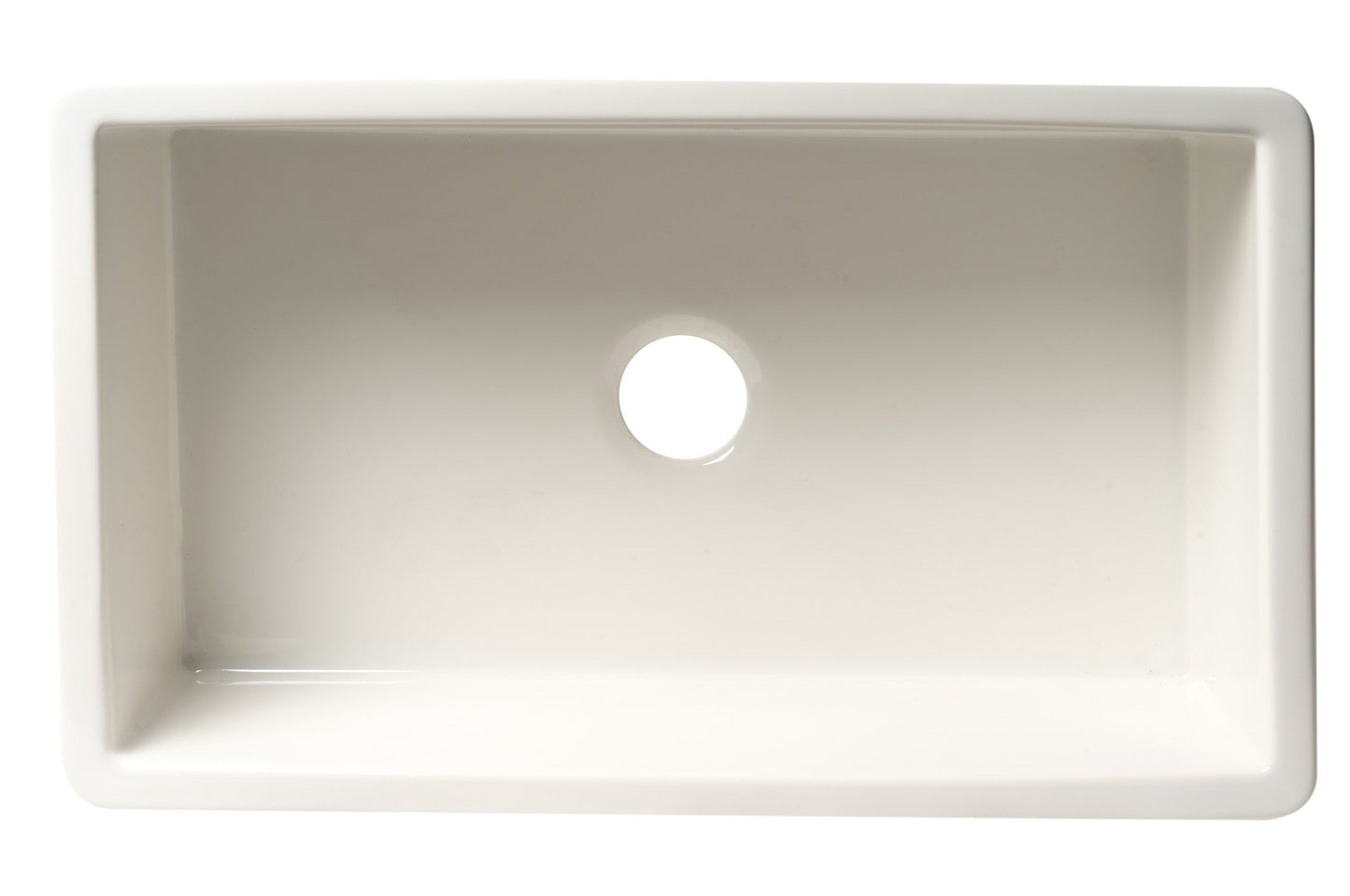 ALFI brand ABF3219SUD 32" x 19" Fireclay Single Bowl Undermount / Drop In Kitchen Sink w Grid