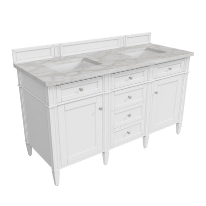 Brittany 60" Double Vanity in Bright White