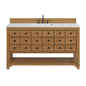 Malibu 60" Single Vanity Cabinet, Amber Birch