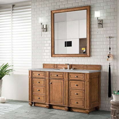 Bristol 60" Single Vanity Cabinet, Bright White