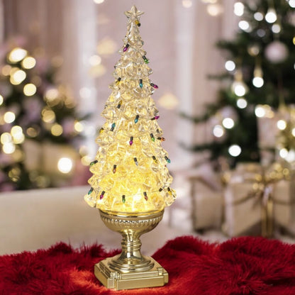 Vintage-Inspired Lighted Acrylic Christmas Tree