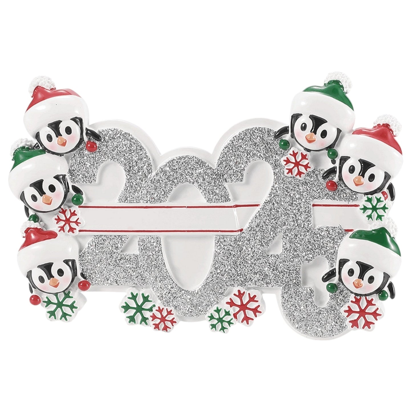 2025 Penguin Family of 6 Ornament