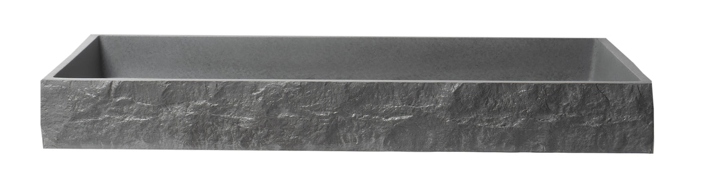 ALFI brand  ABCO39TR 39" Solid Concrete Gray Matte Trough Sink for the Bathroom