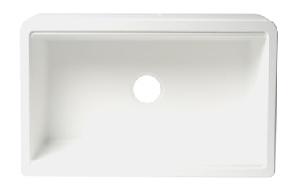 ALFI brand AB33FARM 33" Granite Composite Single Bowl Drop In Farm Sink with Accessories