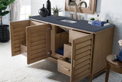Portland 60" Single Vanity Cabinet, Whitewashed Walnut