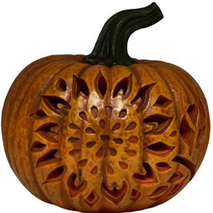 Pumpkin B/O Lighted Resin Cutout