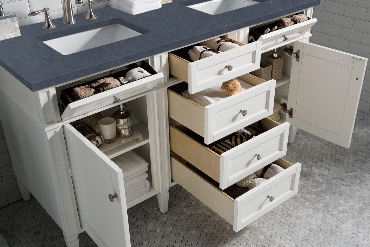 Brittany 60" Double Vanity in Bright White