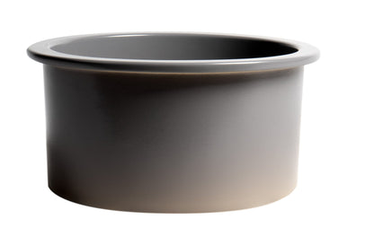 ALFI brand ABF1818R Round 18" x 18" Undermount / Drop In Fireclay Prep Sink