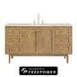 Laurent 60" Single Vanity, Light Natural Oak