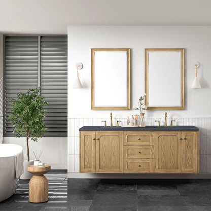 Laurent 72" Double Vanity Cabinet, Light Natural Oak
