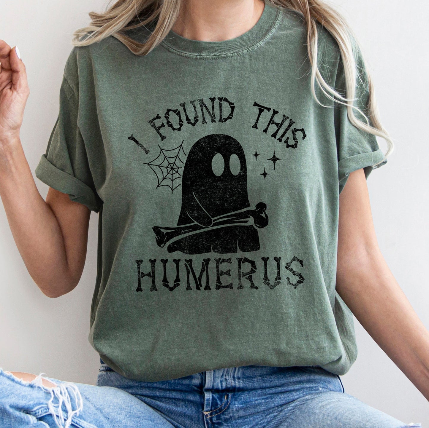 I Found This Humerus Retro Halloween Comfort Colors Tshirt