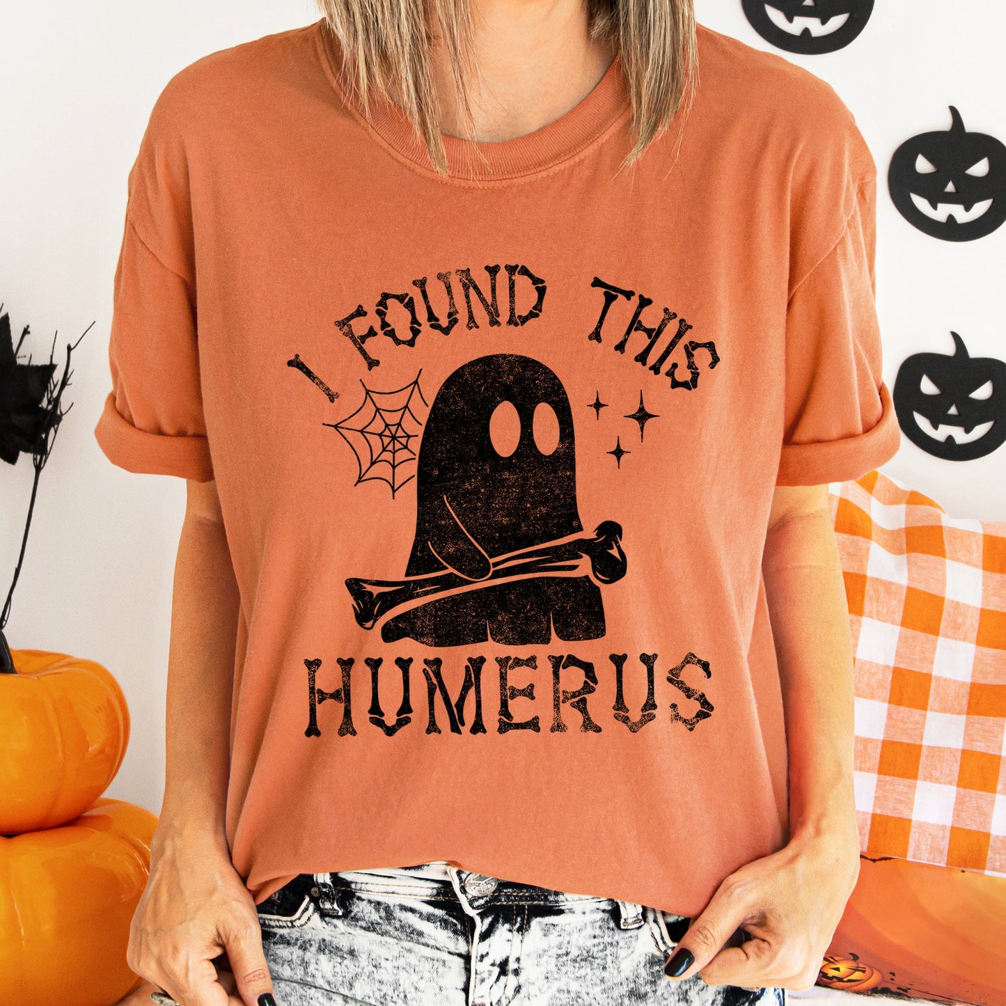 I Found This Humerus Retro Halloween Comfort Colors Tshirt