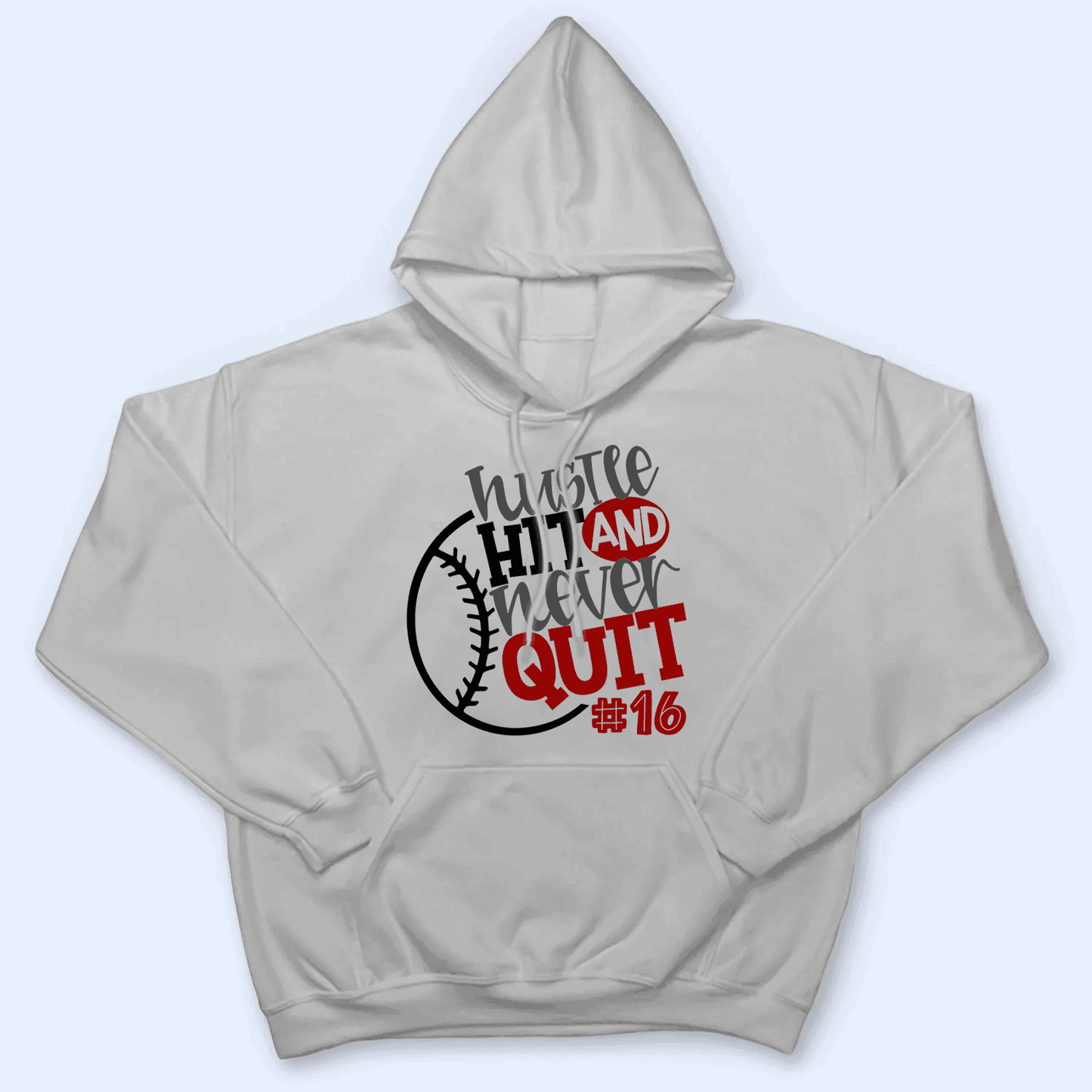 Hustle Hit And Never Quit - Personalized Custom T Shirt - Gift for Grandma/Nana/Mimi, Mom, Wife, Grandparent