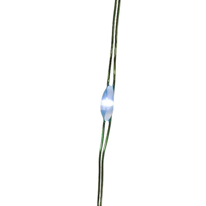 10' Battery Operated 25-Light Cool White Fairy LED Green Wire Light Set