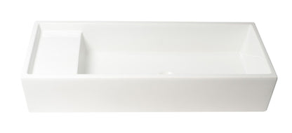 ALFI brand  AB39TR 39" White Above Mount Fireclay Bathroom Trough Sink