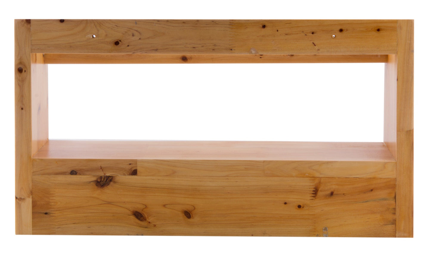 ALFI brand  AB5508 18" Wall Mounted Wooden Shelf & Hooks Bathroom Accessory