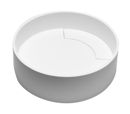 ALFI brand  ABRS15R 15" Round White Matte Solid Surface Resin Sink
