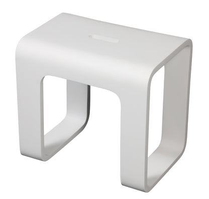 ALFI brand  ABST99 White Matte Solid Surface Resin Bathroom / Shower Stool