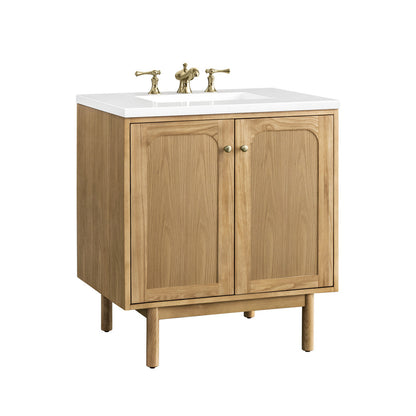 Laurent 30" Single Vanity Cabinet, Light Natural Oak