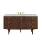 Amberly 60" Single Vanity Cabinet, Mid-Century Walnut