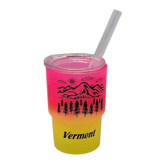 Vermont Green Mountains Glass 2oz Shooter - Golden Glow