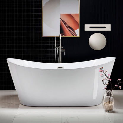 WOODBRIDGE 71" Acrylic Freestanding Bathtub Contemporary Soaking Tub
