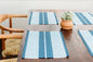 Woven Cotton Dining Placemat | Ocean Blue