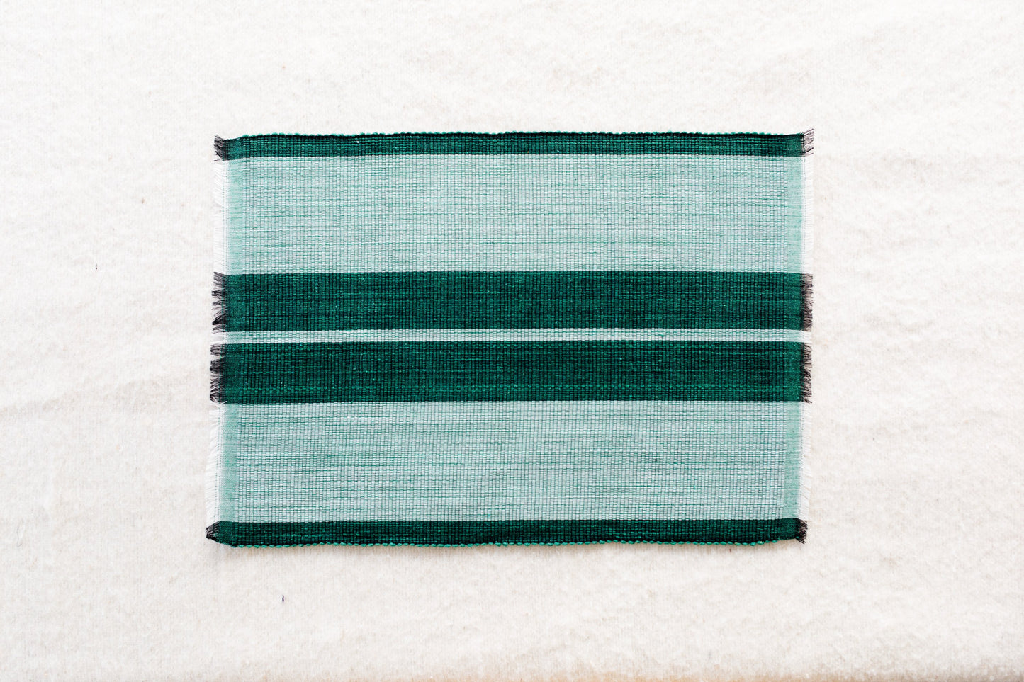 Woven Cotton Dining Placemat | Forrest Green