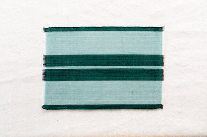 Woven Cotton Dining Placemat | Forrest Green