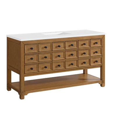 Malibu 60" Single Vanity Cabinet, Amber Birch