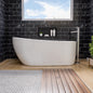 ALFI brand  AB8826 68 inch White Oval Acrylic Free Standing Soaking Bathtub