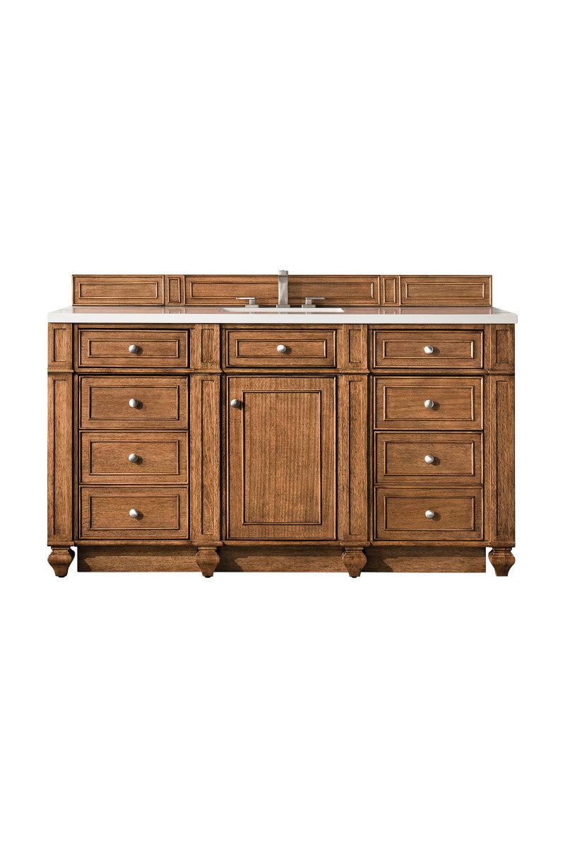 Bristol 60" Single Vanity Cabinet, Bright White
