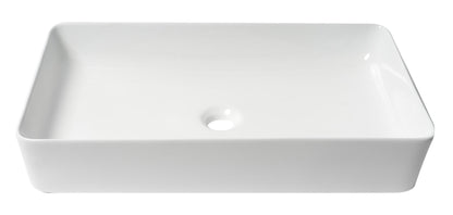 ALFI brand ABC902 24" Modern Rectangular Above Mount Ceramic Sink
