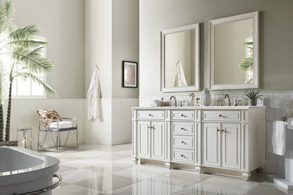 Bristol 72" Double Vanity Cabinet, Bright White