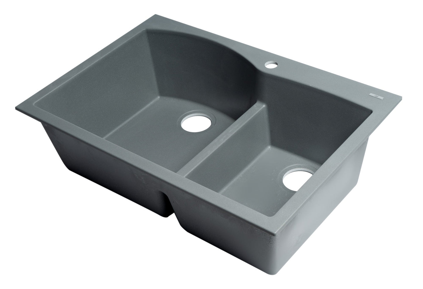 ALFI brand AB3320DI 33" Double Bowl Drop In Granite Composite Kitchen Sink