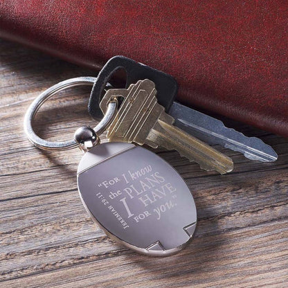 I Know the Plans - Jeremiah 29:11 Metal Key Ring