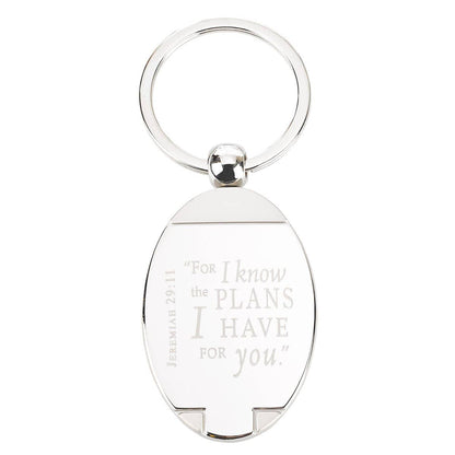 I Know the Plans - Jeremiah 29:11 Metal Key Ring
