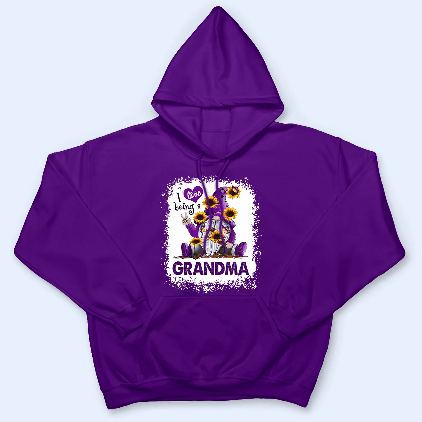 I Love Being A Grandma Gnome - Personalized Custom T Shirt - Birthday, Loving, Funny Gift for Grandma/Nana/Mimi, Mom, Wife, Grandparent - Purple