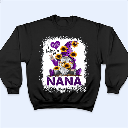 I Love Being A Grandma Gnome - Personalized Custom T Shirt - Birthday, Loving, Funny Gift for Grandma/Nana/Mimi, Mom, Wife, Grandparent