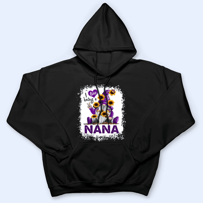 I Love Being A Grandma Gnome - Personalized Custom T Shirt - Birthday, Loving, Funny Gift for Grandma/Nana/Mimi, Mom, Wife, Grandparent