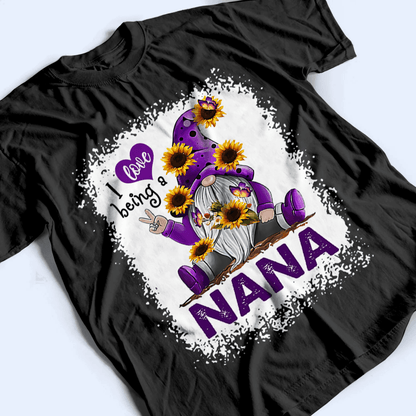 I Love Being A Grandma Gnome - Personalized Custom T Shirt - Birthday, Loving, Funny Gift for Grandma/Nana/Mimi, Mom, Wife, Grandparent
