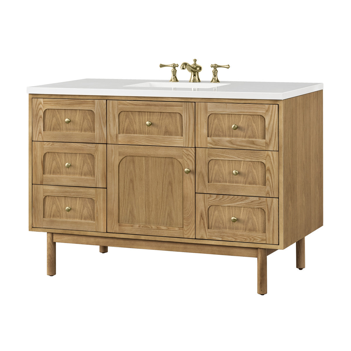 Laurent 48" Single Vanity Cabinet, Light Natural Oak
