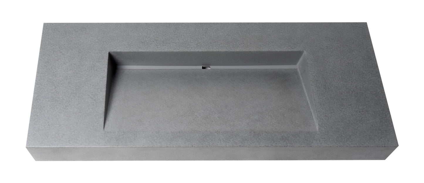 ALFI brand  ABCO48R 48" Solid Concrete Rectangular Countertop Sink