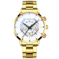 Steel Band Calendar Quartz Watch