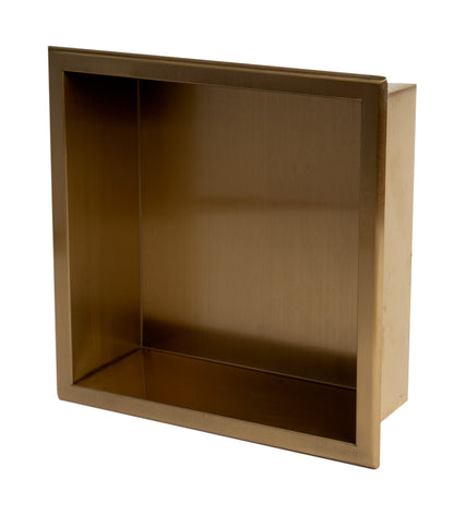 ALFI brand ABNP1212 12" x 12" Stainless Steel Square Single Shelf Shower Niche