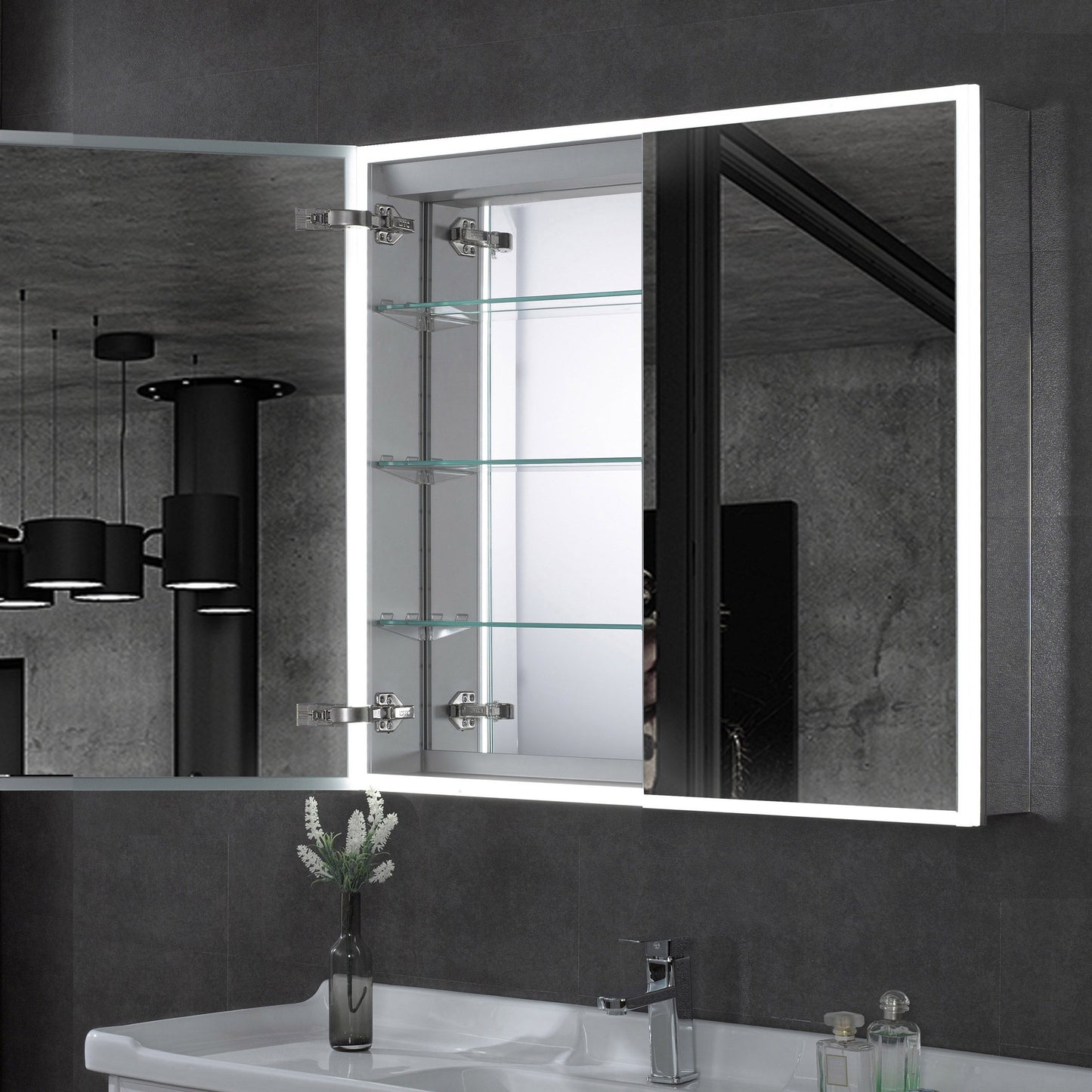 ALFI brand  ABMC3630 36" x 30" Double Door LED Light Medicine Cabinet
