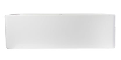 ALFI brand AB538 AB538-W White 32" Smooth Apron Double Bowl Fireclay Farmhouse Kitchen Sink