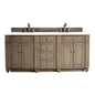 Bristol 72" Double Vanity Cabinet, Bright White